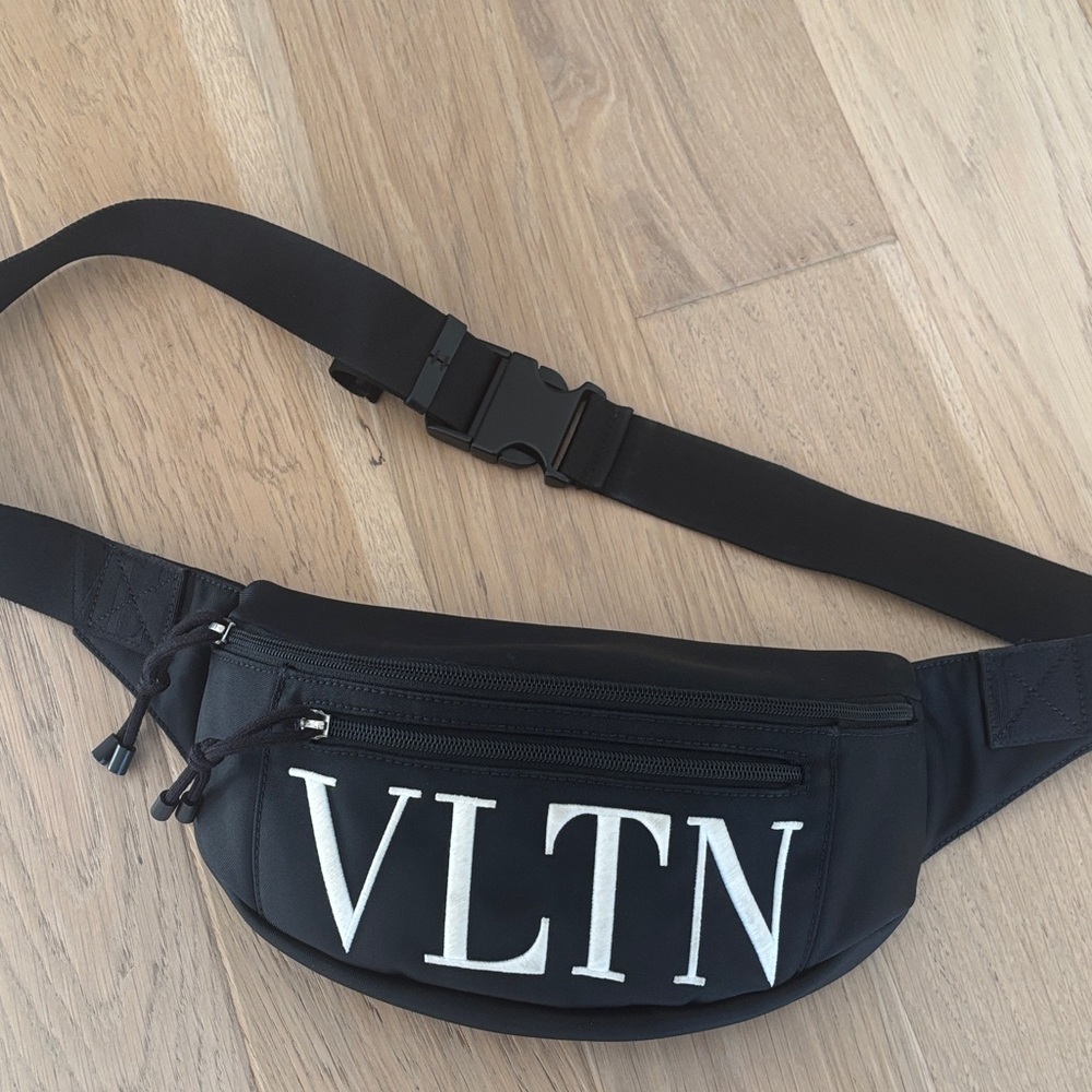 Valentino Garavani Black and White Belt Bag